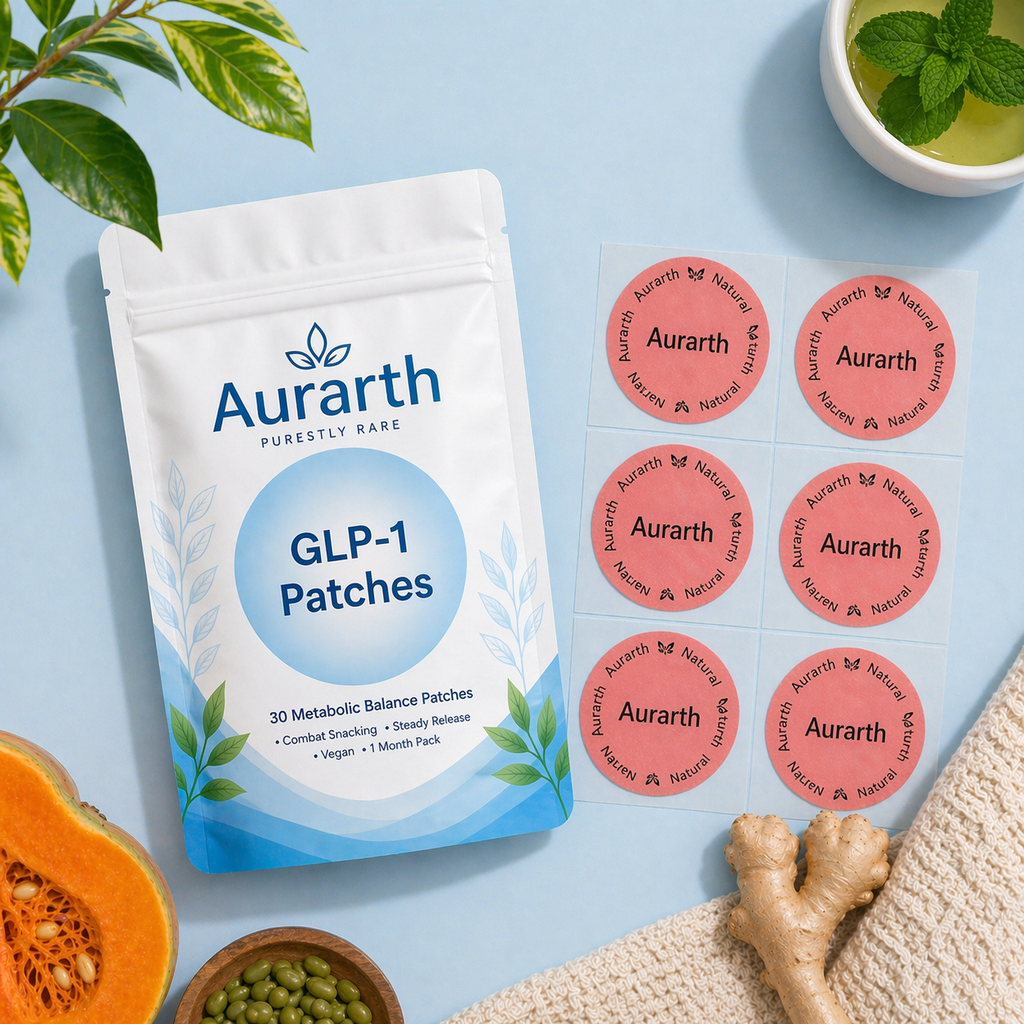 Aurarth GLP-1 Weight Loss Patches for Appetite Control, Craving Reduction & Metabolism Support (30 Patch Pack)