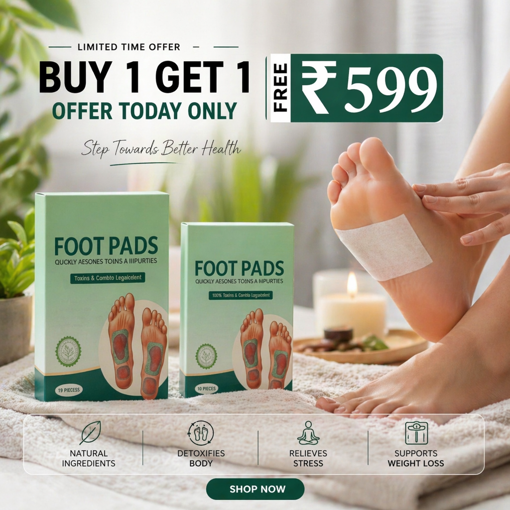 BUY 1 PACK GET 1 FREE 100% Merbal & Gentle Ingredient Detox Foot Pads (1 BOX = 20 PATCHES)