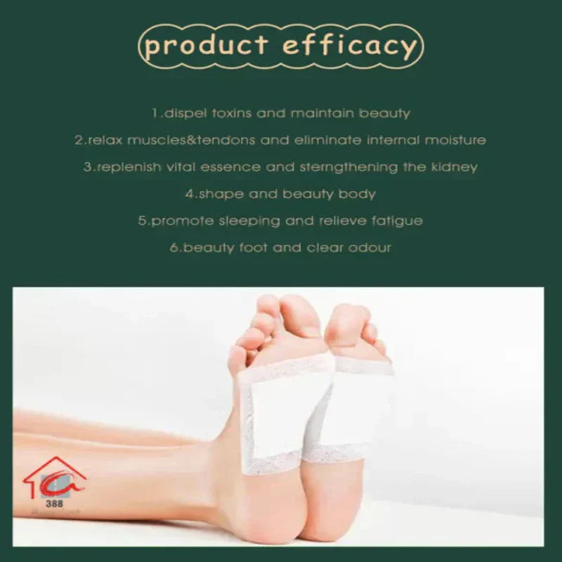 BUY 1 PACK GET 1 FREE 100% Merbal & Gentle Ingredient Detox Foot Pads (1 BOX = 20 PATCHES)
